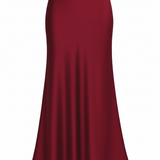 Aldgate Burgundy Satin Maxi Skirt