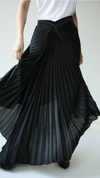 The Black Anais Pleated Skirt by Lora Gene