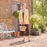 Single-Breasted Blazer in Butter Yellow Linen