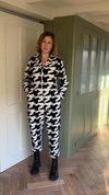 Black and White Houndstooth Print Jumpsuit by Wild Clouds