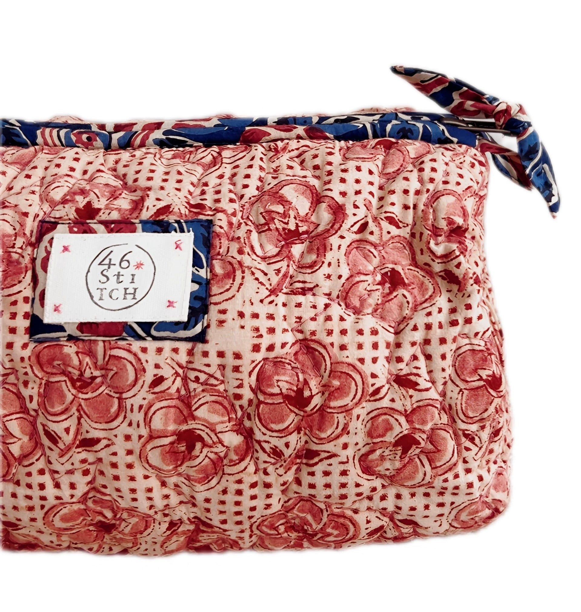 Dotty No Waste Jumbo Wash Bag in Rosewood by 46 Stitch