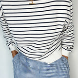 Peggy Broderie Cotton Short in Blue Gingham