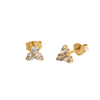 Triple Sparkly Gold Mini Stud Earrings by Claire Hill