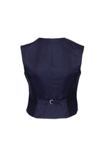 Tailored Waistcoat in Navy Pinstripe by Anna James