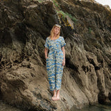 Blue Clouds Loose Fit EcoVera and Linen Jumpsuit