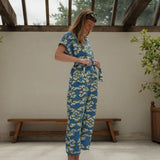 Blue Clouds Loose Fit EcoVera and Linen Jumpsuit