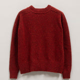 Donegal Merino Wool Sweater in Brick Red