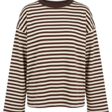 Anna Striped Long Sleeve T-Shirt in Brown