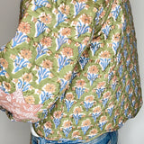Kiki Cotton Quilted Jacket in Khaki