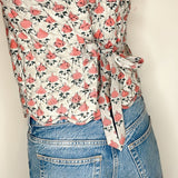 Minna Cotton Quilted Waistcoat in Mint and Pink