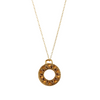 Geometric Gold Disc Necklace by Claire Hill