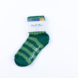 Peggy Cotton Stripe Sock - Forest / Menthe