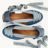 Capri Wedge - Iris Blue
