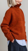 Craske Shetland Wool Jumper in Blood Orange by Charl