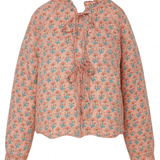 Pippa Cotton Quilted Jacket in Salmon