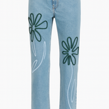 Fauna High Waisted Patterned Jeans