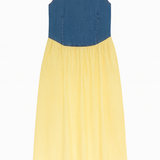 Zoe Denim and Yellow Gingham Maxi Dress