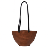 Elwin Brown Leather Bucket Bag