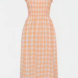 Jolene Dress in Apricot Check