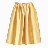 Yellow Silk Tina Skirt