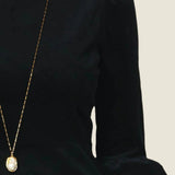 Victoria Round Neck Corduroy Midi Dress in Black