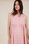 Sylvie Dress Sorbet Check by Clary and Peg