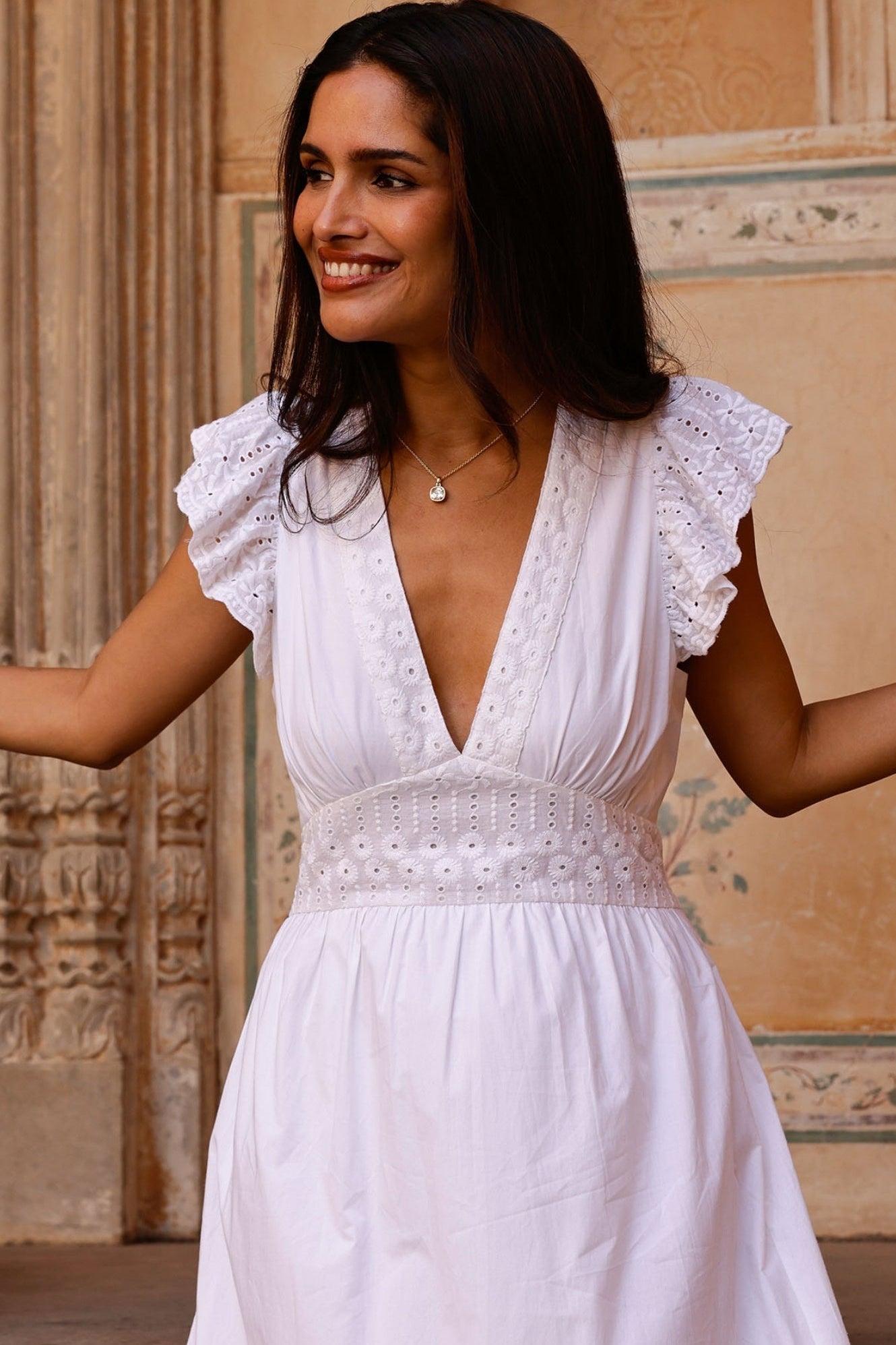cotton maxi dress – alternate view