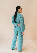 Cotton Pyjamas In Teal Checkerboard by TBCo.