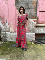 Red Stewart Tartan Rosa Skirt