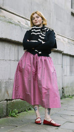 Rose Pink Silk Skirt by Elwin