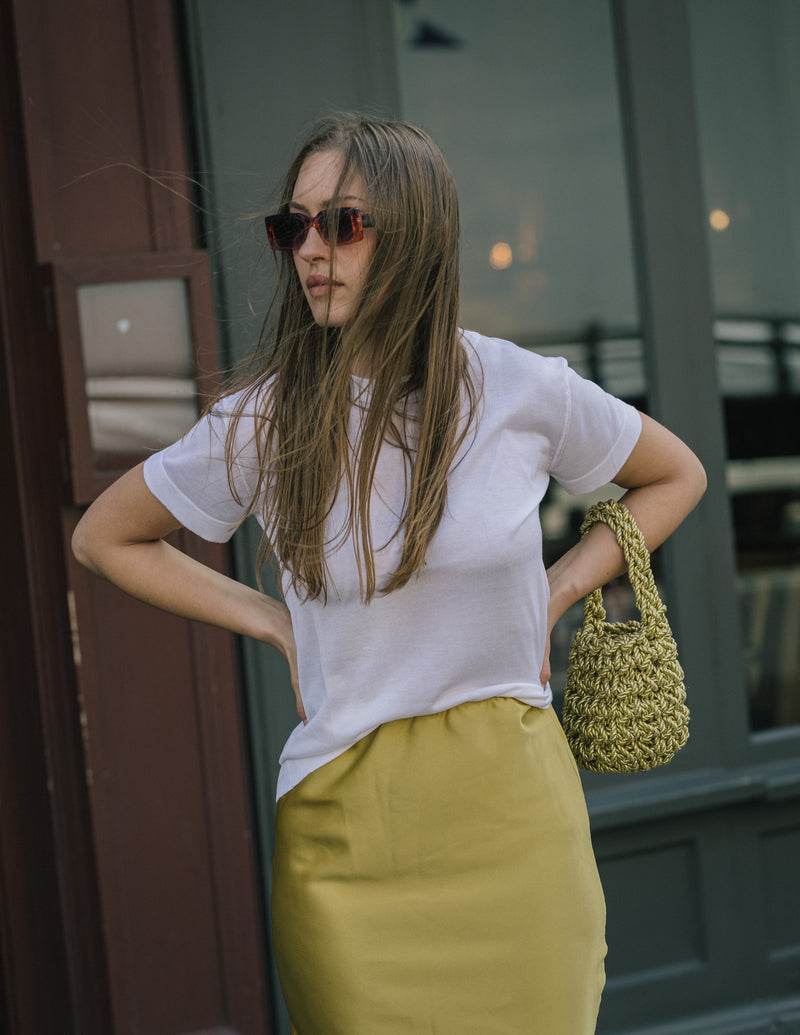 Hive Bucket Bag in Gold Metallic Cord by Isla de Gar