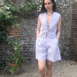 Gracie Mushroom Gingham Bow Vest