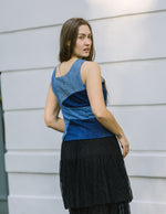 Stella Upcycled Asymmetrical Denim Top by Fanfare