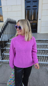 Moss Stitch Chunky Sweater in Pink by Quinton + Chadwick