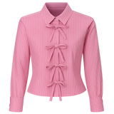 Dark Pink Stripe Darted Shirt