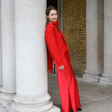 Aldgate Cherry Red Satin Maxi Skirt
