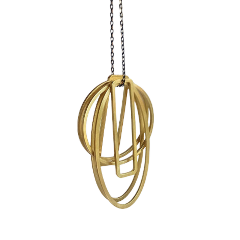 Six Brass Geometric Shapes by Brass And Bold