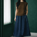 Colt Skirt in Blue Cotton Sateen