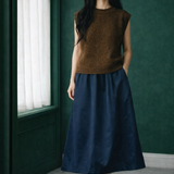 Colt Skirt in Blue Cotton Sateen