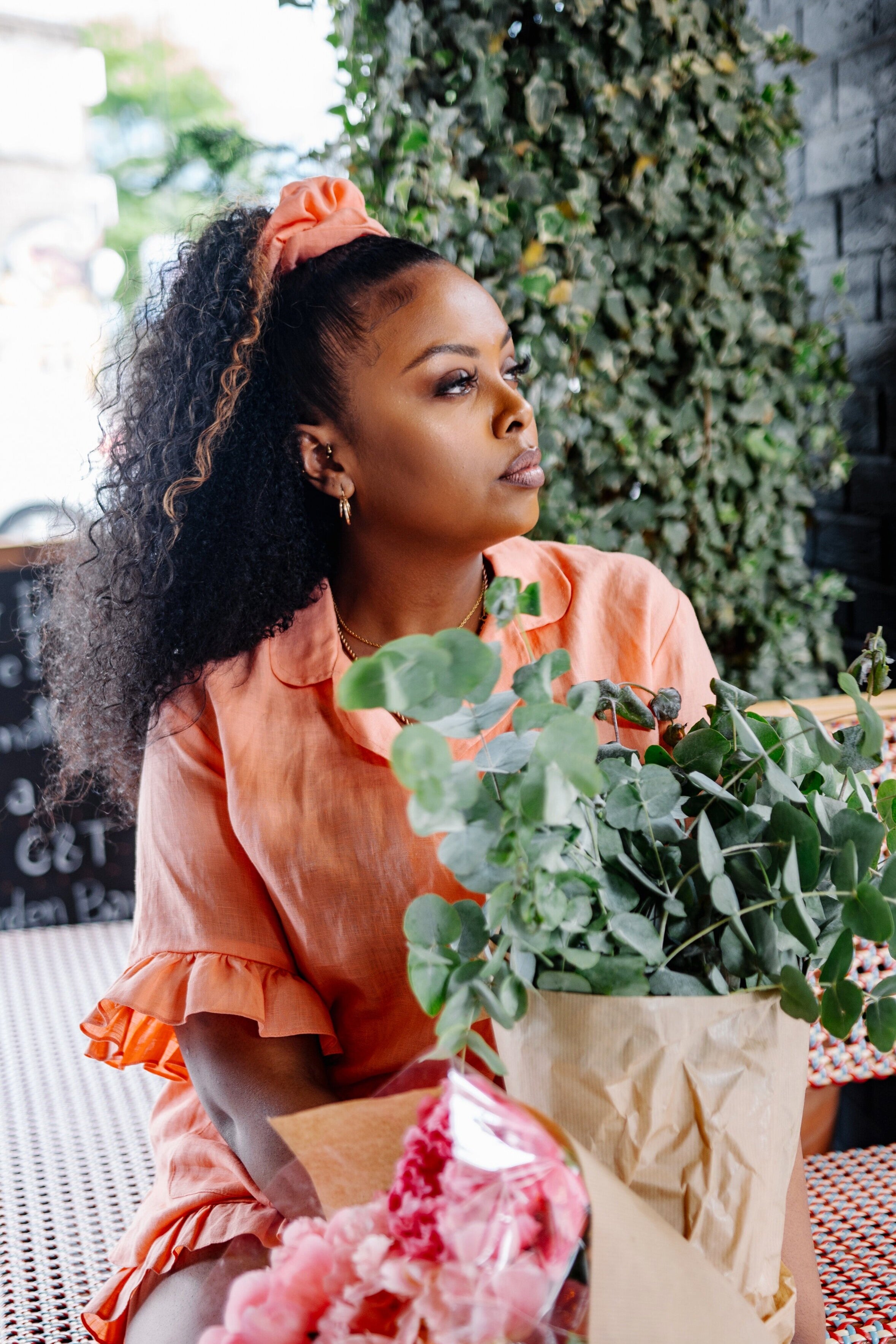 Primrose Hill Linen Co Ord in Playful Coral by No. 3