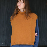 Funnel Neck Tabard in Mustard