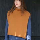 Funnel Neck Tabard in Mustard