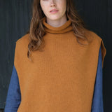 Funnel Neck Tabard in Mustard