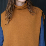 Funnel Neck Tabard in Mustard