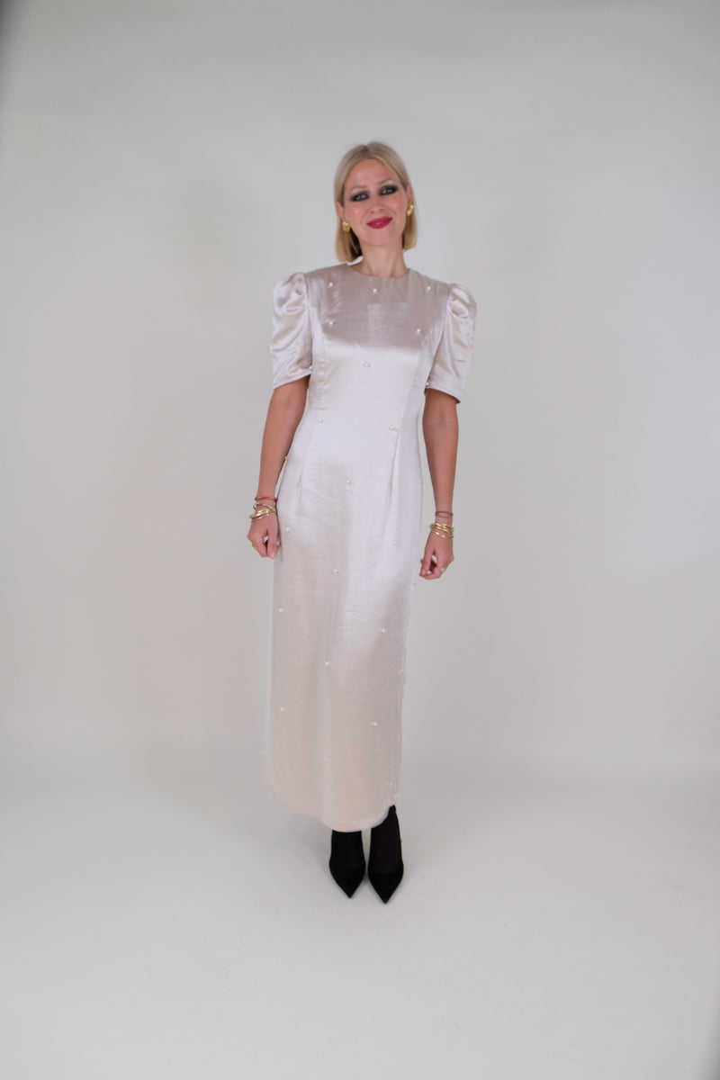 The Falcus Dress Midi Pearl by Franks