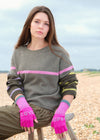 Fingerless Love Hope Gloves in Neon Pink by Quinton + Chadwick