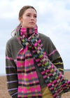 Long Brushed Scarf in Cochineal Colours by Quinton + Chadwick