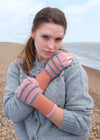 Tuck Stitch Fingerless Gloves in Angel Wing by Quinton + Chadwick