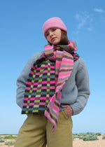 Long Brushed Scarf in Cochineal Colours by Quinton + Chadwick