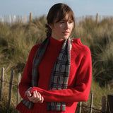 Chunky Swing Sweater with Split Hem in Poppy